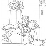 דף צביעה הנסיך וסינדרלה בורחים מן הארמון