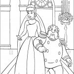 דף צביעה סינדרלה הכלה