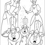 דף צביעה האחיות ושלושת החזירונים