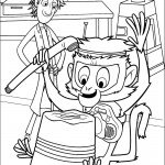 דף צביעה פלינט וקוף המחמד סטיב