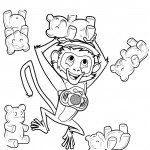 דף צביעה סטיב הקוף משתעשע