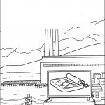 דף צביעה מבט מלמעלה על חנות הסרדינים