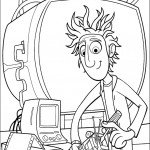 דף צביעה פלינט עם המכונה שהמציא