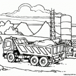 דף צביעה משאית עפר 1