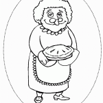 דף צביעה סבתא אפתה עוגה