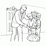 דף צביעה משפחה 7