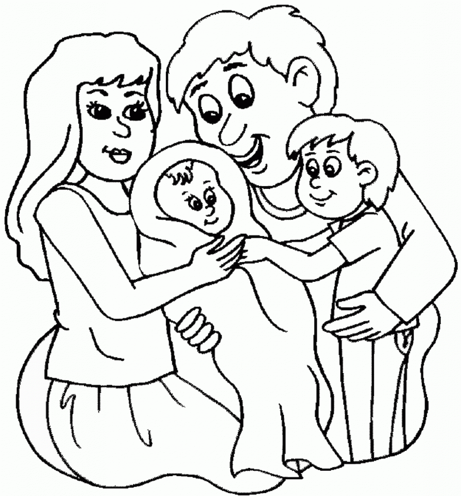 דף צביעה משפחה 6