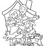 דף צביעה משפחה 4