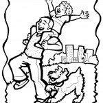 דף צביעה כיף לשבת על הכתפיים של אבא