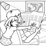 דף צביעה אבא קורא עיתון