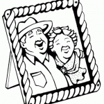 דף צביעה תמונה של סבא וסבתא