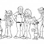 דף צביעה משפחה 2
