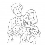 דף צביעה משפחה 1