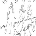 דף צביעה דוגמניות על מסלול התצוגה דף צביעה דוגמניות על מסלול התצוגה