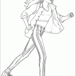 דף צביעה נערה בלבוש ספורטיבי דף צביעה נערה בלבוש ספורטיבי