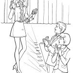 דף צביעה דוגמנית בתצוגת אופנה דף צביעה דוגמנית בתצוגת אופנה