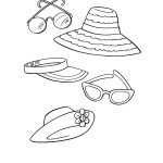 דף צביעה כובעים ומשקפיים לקיץ דף צביעה כובעים ומשקפיים לקיץ