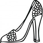 דף צביעה נעל יפה על עקב דף צביעה נעל יפה על עקב