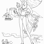 דף צביעה לבוש לחוף הים דף צביעה לבוש לחוף הים