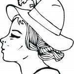 דף צביעה כובע עם נוצה דף צביעה כובע עם נוצה