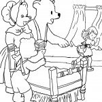 דף צביעה זהבה ושלושת הדובים