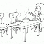 דף צביעה זהבה אוכלת מצלחת הדוב