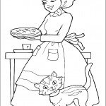 דף צביעה כיפה אדומה מגישה עוגה לסבתה