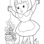 דף צביעה כיפה אדומה מגיעה לבית סבתה