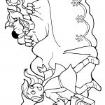 דף צביעה הזאב במיטה של של סבתא