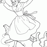 דף צביעה הזאב מנסה לתקוף את סבתא