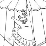 דף צביעה מופע האקרובטיקה של גלוריה