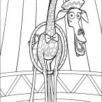 דף צביעה מלמן הג'ירף עם חישוק