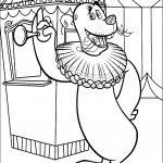 דף צביעה גלוריה ההיפופוטמית הליצנית