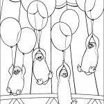 דף צביעה הפינגווינים בהופעת בלונים
