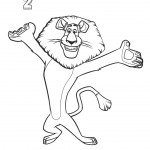 דף צביעה אלכס האריה ממדגסקר