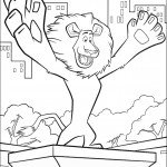 דף צביעה אלכס האריה מבדר את המבקרים