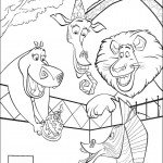 דף צביעה חוגגים יום הולדת למרטי הזברה