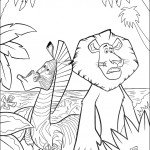 דף צביעה אלכס האריה ומרטי הזברה