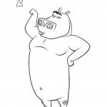 דף צביעה גלוריה ההיפופוטמית