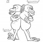 דף צביעה שני השימפנזים פיל ומייסון