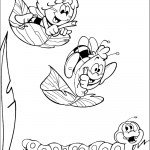 דף צביעה הדבורים עפות על ענף