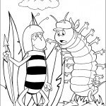 דף צביעה הדבורה מאיה והתולעת