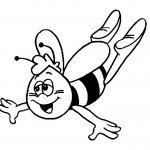 דף צביעה הדבורה מאיה 2