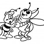 דף צביעה הדבורה מאיה וחברה