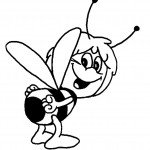 דף צביעה הדבורה מאיה 1