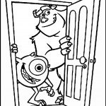 דף צביעה מייק וג'ק מציצים מפתח הדלת דף צביעה מייק וג'ק מציצים מפתח הדלת