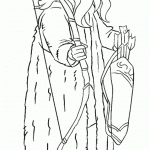 דף צביעה סוזן פבנסי עם חץ וקשת