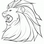 דף צביעה האריה הקסום אסלן