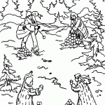 דף צביעה האחים ביער הקסום