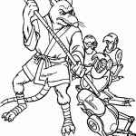 דף צביעה צבי הנינג'ה 5
